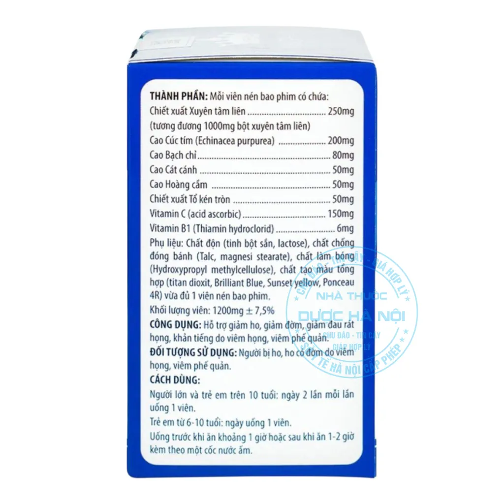 Viên uống Xuyên Tâm Liên Plus Echinacea Kingphar