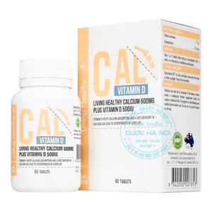 Viên uống Living Healthy Calcium 600mg Plus Vitamin D 500IU bổ sung canxi
