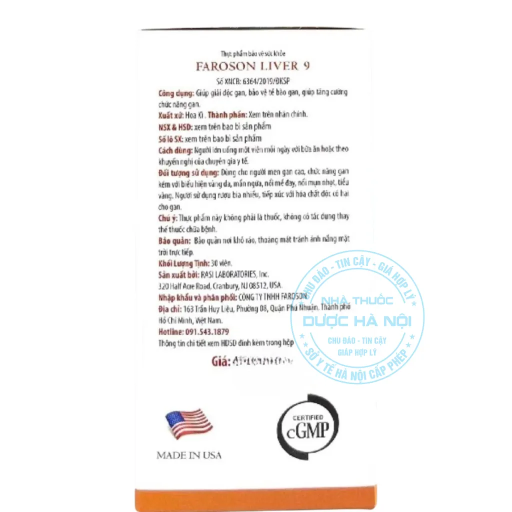 Viên uống Faroson Liver 9