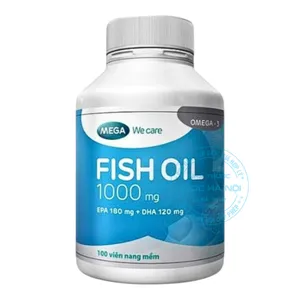 Viên uống Fish Oil 1000mg Mega We Care bổ sung omega bảo vệ sức khỏe người cao tuổi phụ nữ mang thai