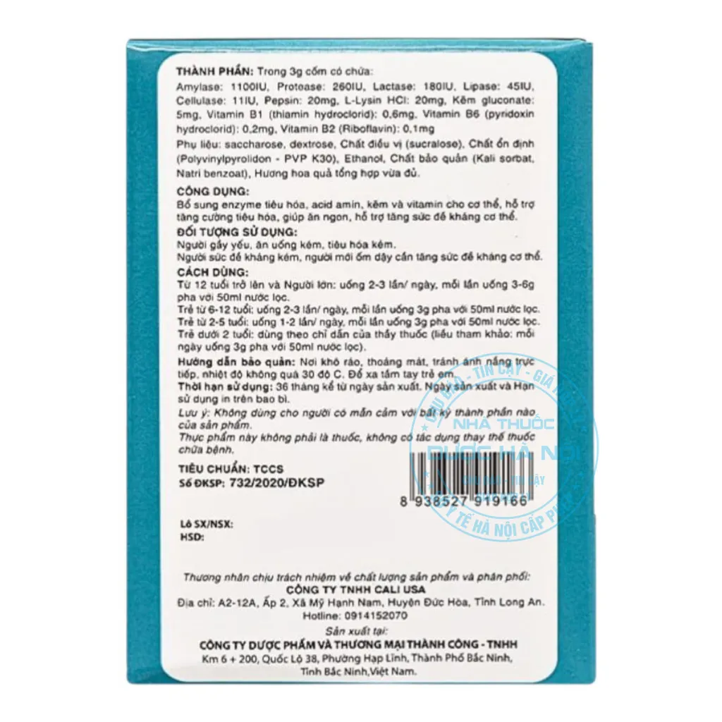 Cốm Enzyn Gold 9 Cali USA