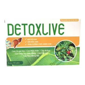 Viên uống Detoxlive giảm men gan hỗ trợ bảo vệ gan từ thảo dược tự nhiên