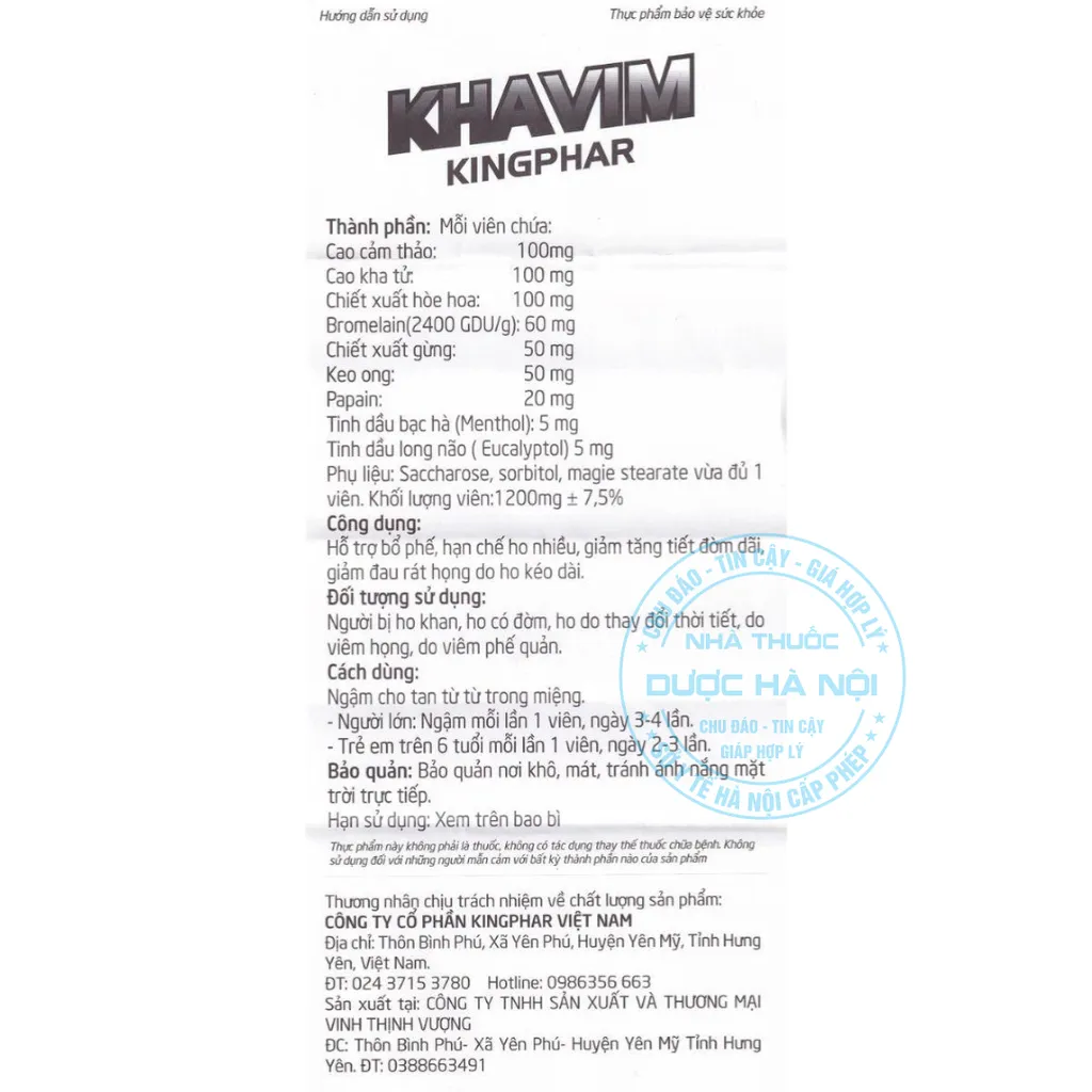 Viên uống Khavim Kingphar