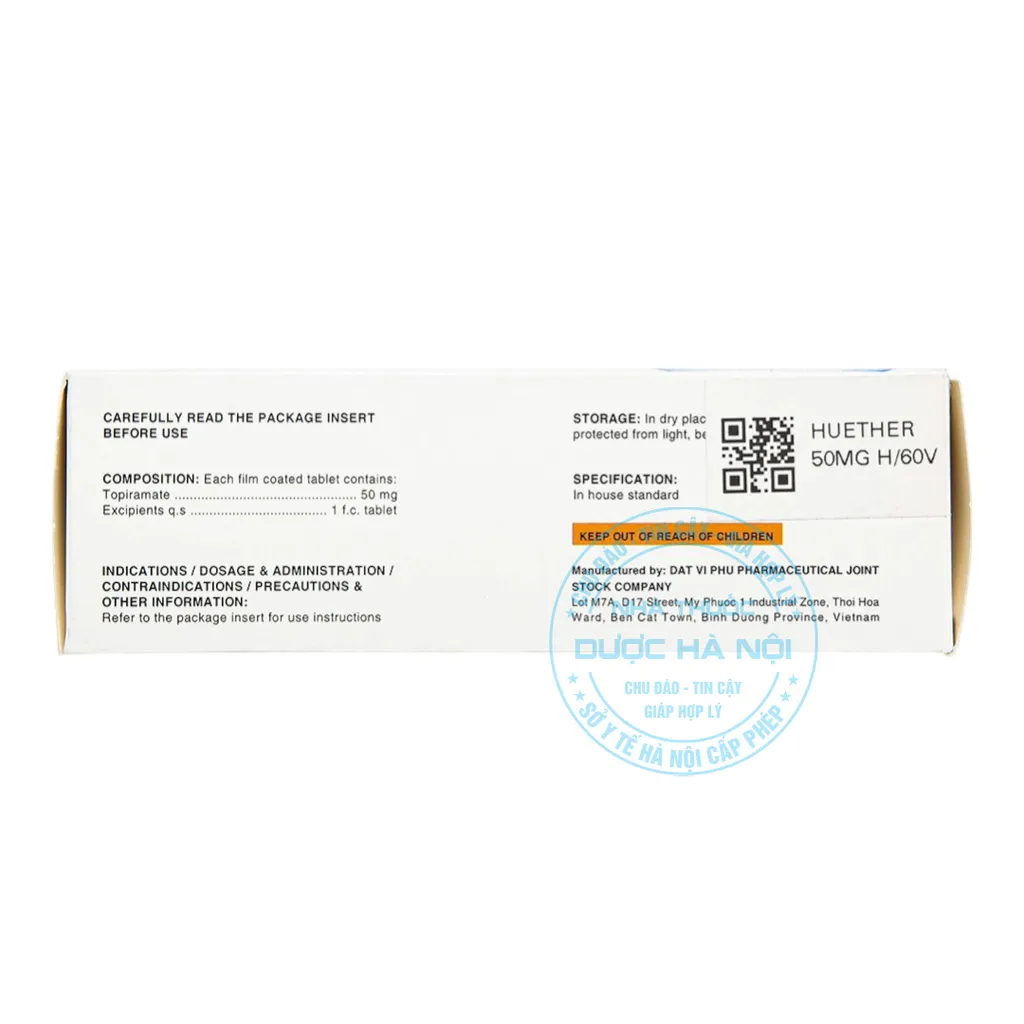 Thuốc điều trị động kinh Huether-50