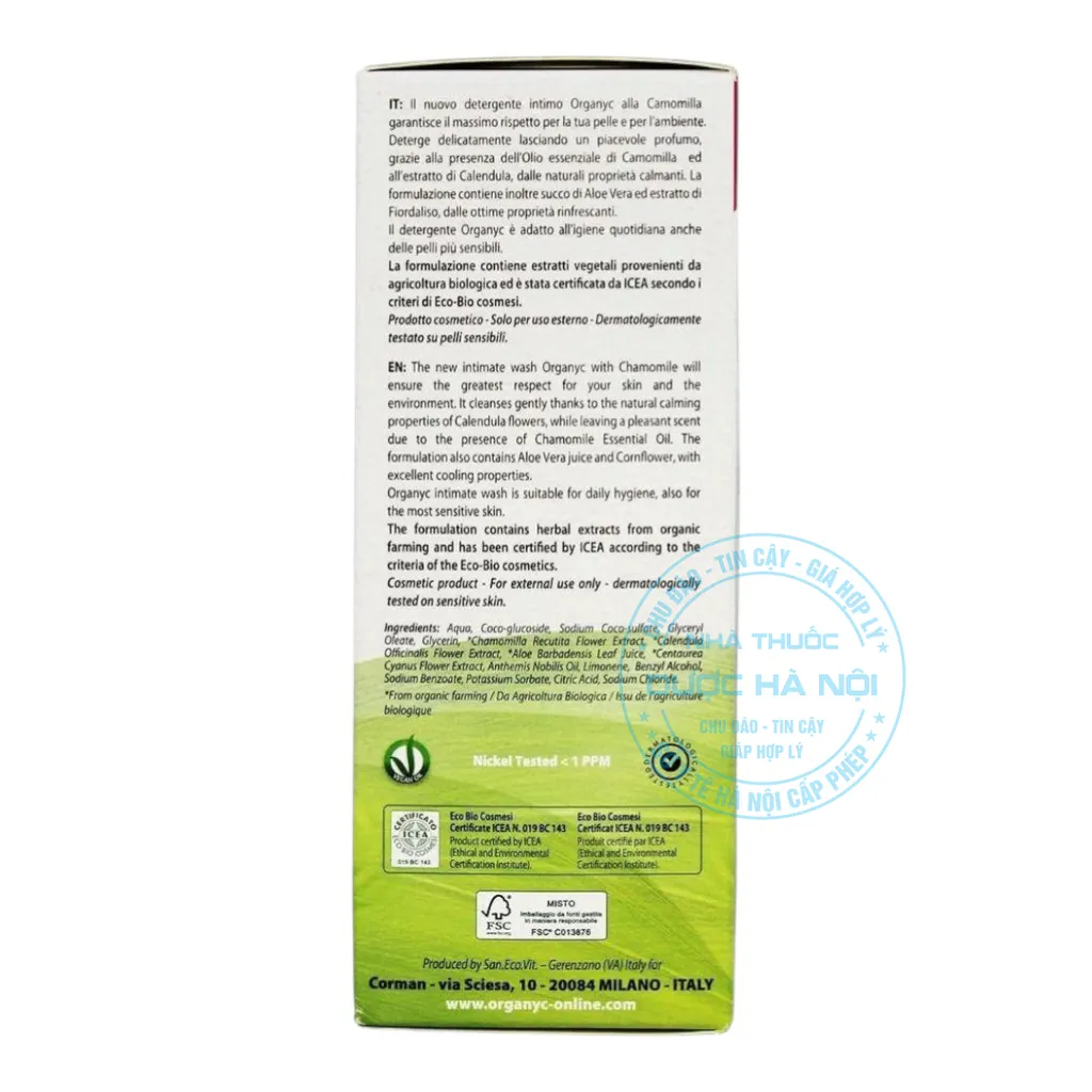 Dung dịch vệ sinh Organyc Intimate Wash