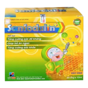 Siro Sanfodulin+ bổ sung vitamin, khoáng chất nâng cao hệ miễn dịch, hỗ trợ trẻ ăn ngon