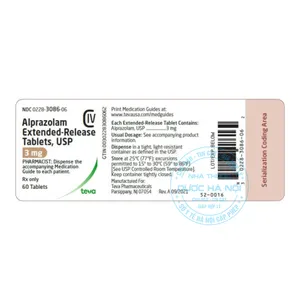 Thuốc Alprazolam 3mg Teva điều trị các rối loạn về tâm thần như lo âu và hoảng loạn