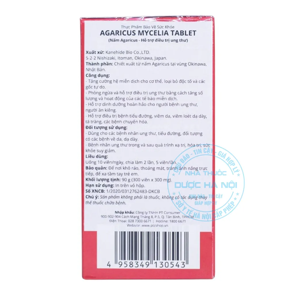 Viên uống Agaricus Mycelia Tablet