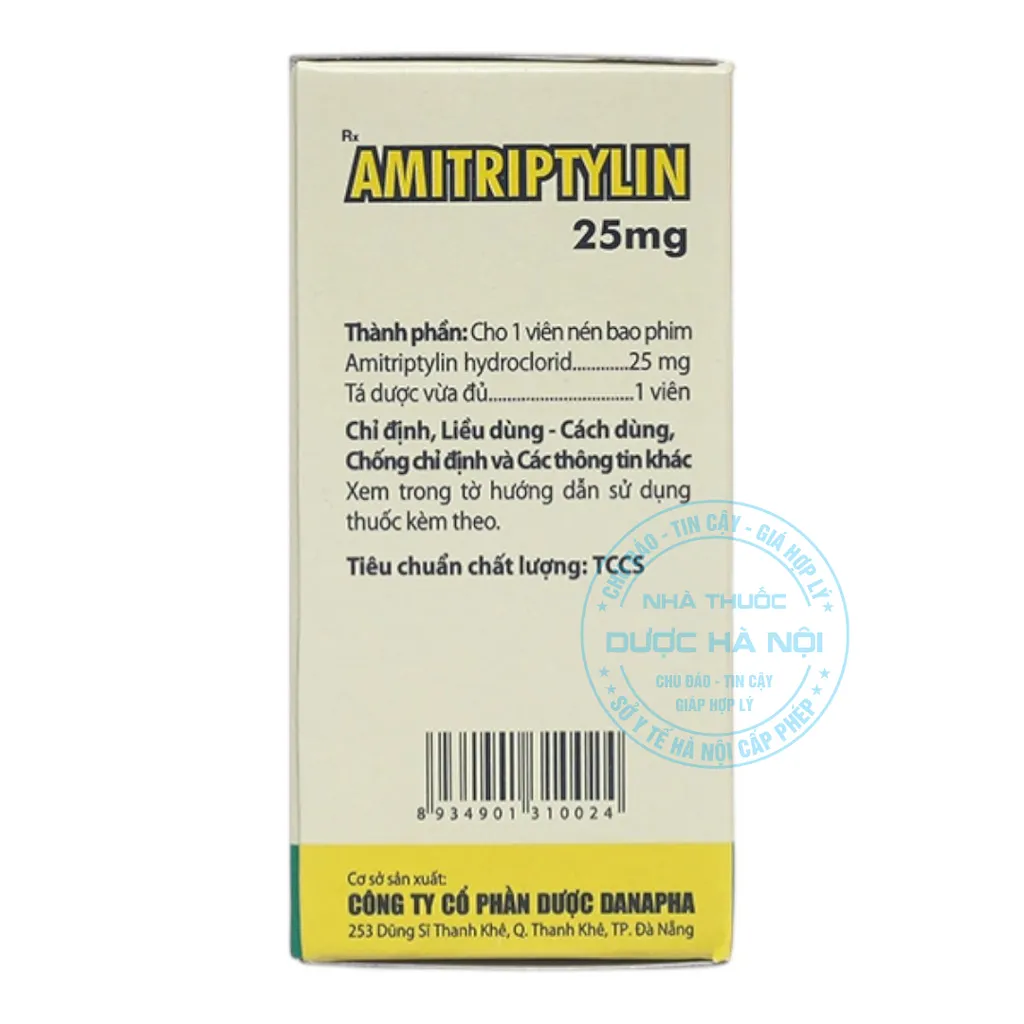 Thuốc Amitriptylin 50mg Danapha