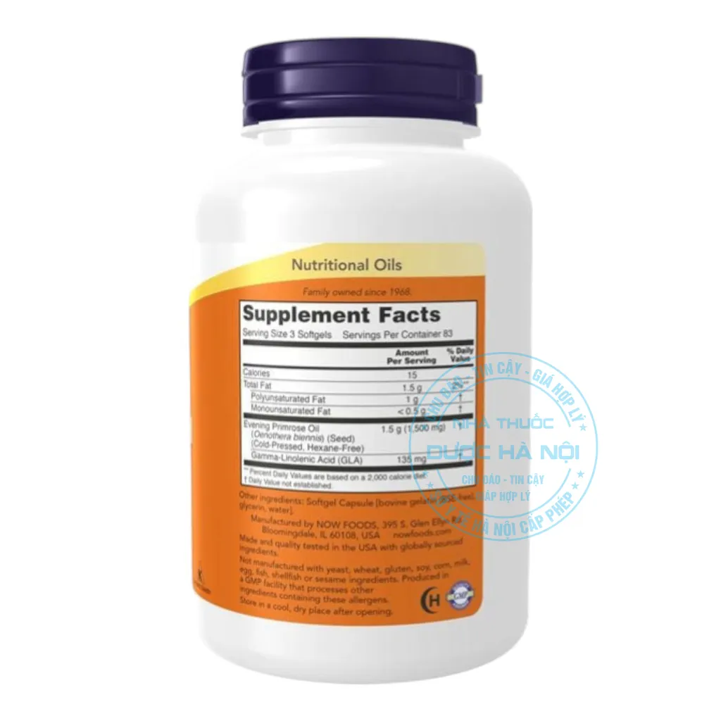 Viên uống Now Evening Primrose Oil 500mg