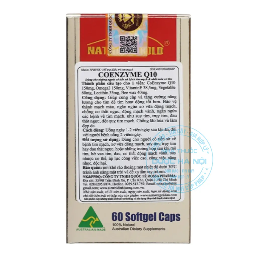 Viên uống Nature's Gold Co-Enzyme Q10 150mg