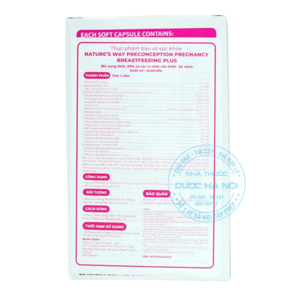 Viên uống Nature's Way PreConception Pregnancy