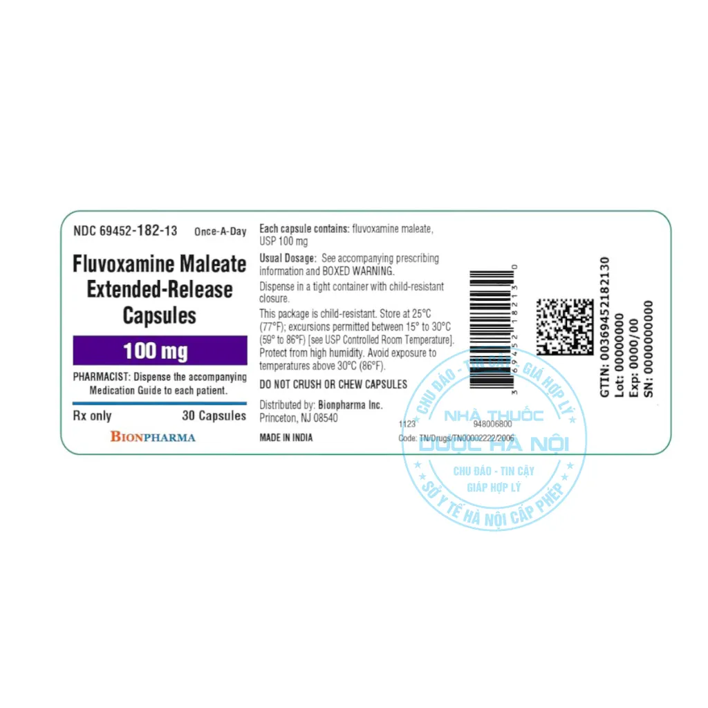 Thuốc Fluvoxamine 100mg