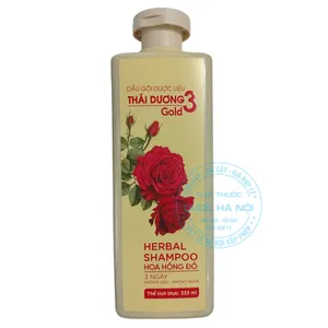 Dầu gội Thái Dương 3 Gold hoa hồng đỏ hỗ trợ chăm sóc mái tóc khỏe mạnh (Lọ 333ml)