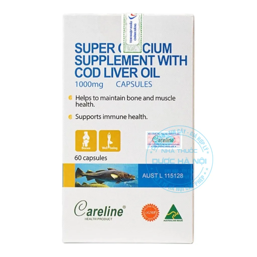 Viên uống Careline Super Calcium Supplement With Cod Liver Oil
