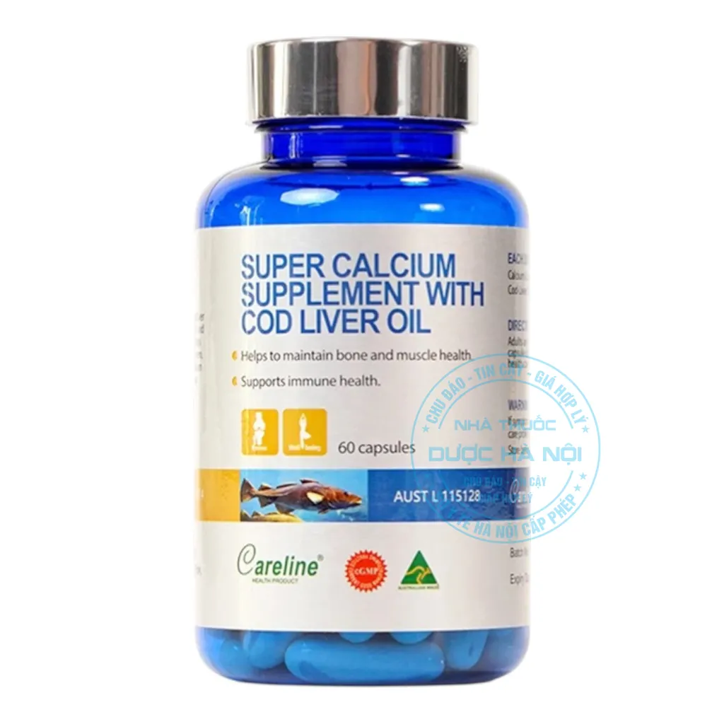 Viên uống Careline Super Calcium Supplement With Cod Liver Oil