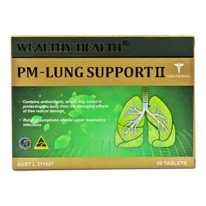 Viên uống Wealthy Health PM Lung Support II hỗ trợ sức khỏe phổi và hệ hô hấp toàn diện