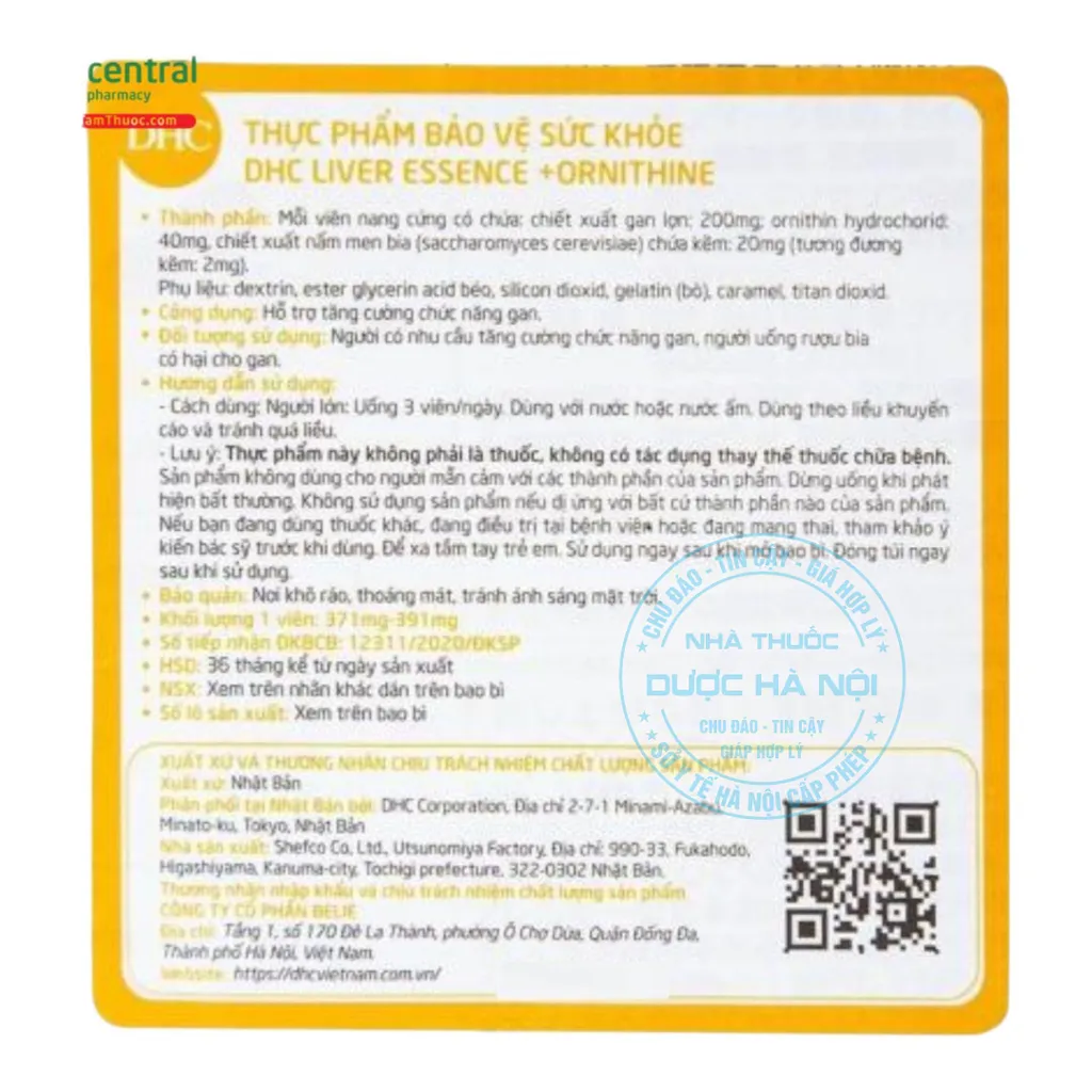 Viên uống DHC Liver Essence + Ornithine