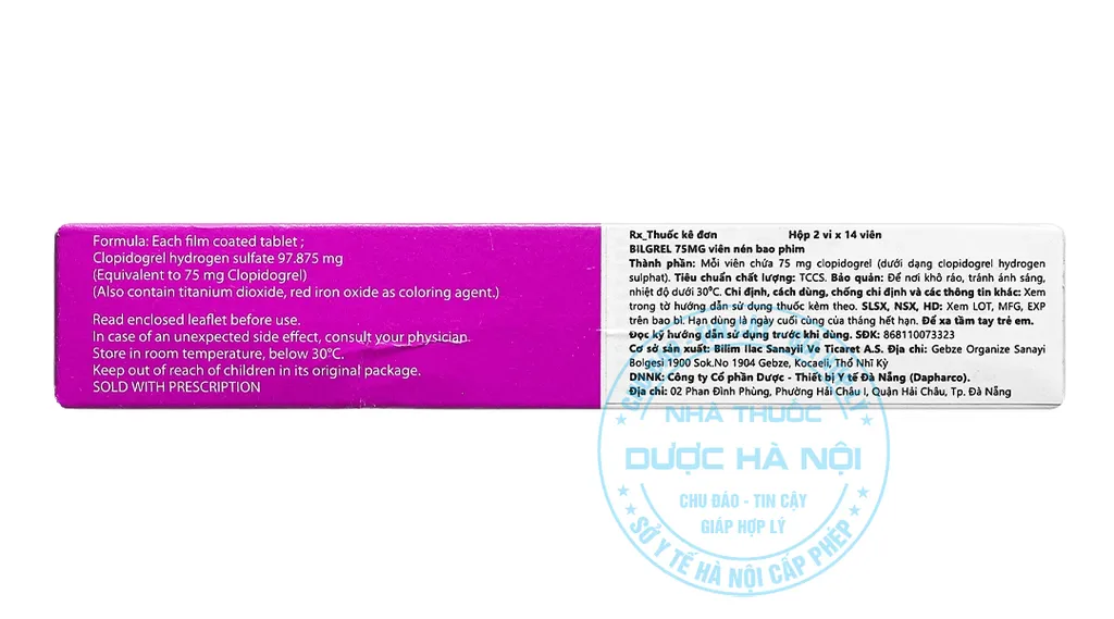 Thuốc Bilgrel 75mg