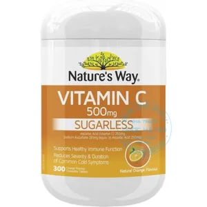 Viên uống Nature’s Way Vitamin C 500mg Sugarless bổ sung vitamin C tăng sức đề kháng