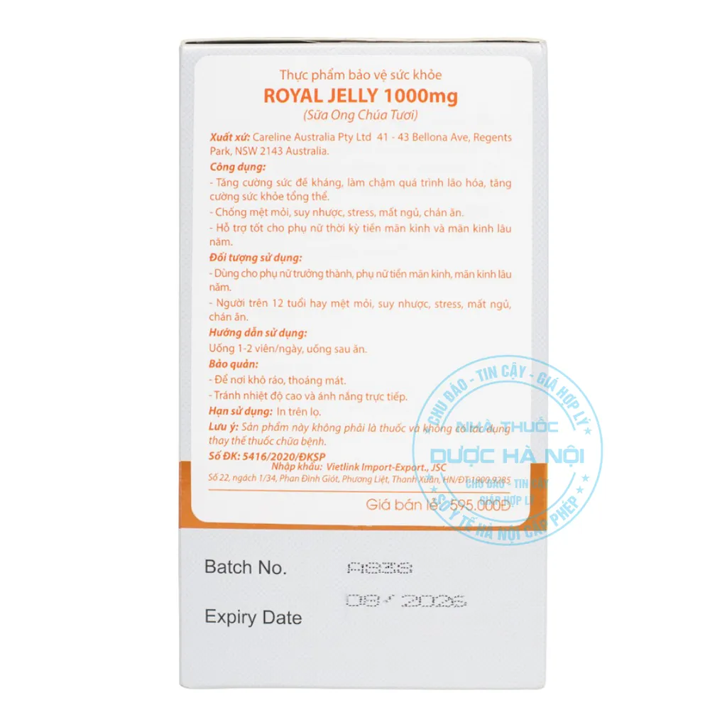 Viên uống Careline Royal Jelly 1000mg