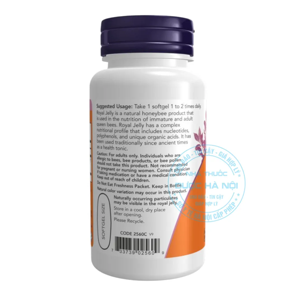 Viên uống Sữa ong chúa Now Royal Jelly 1000mg