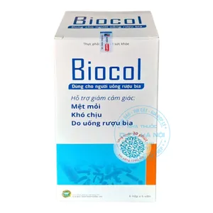Viên uống Biocol hỗ trợ giải rượu giảm thiểu cảm giác khó chịu, bảo vệ gan