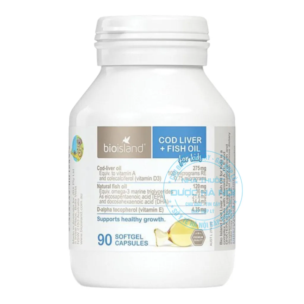 Viên uống Cod Liver Fish Oil for kids Bio Island