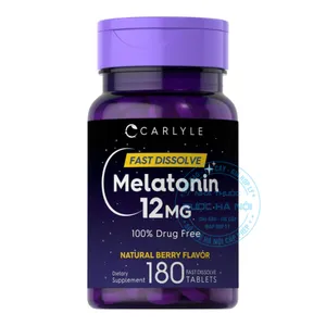 Viên uống Melatonin 12mg Carlyle bổ sung dưỡng chất hỗ trợ cải thiện chất lượng giấc ngủ