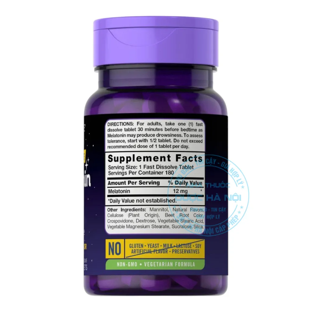Viên uống Melatonin 12mg Carlyle