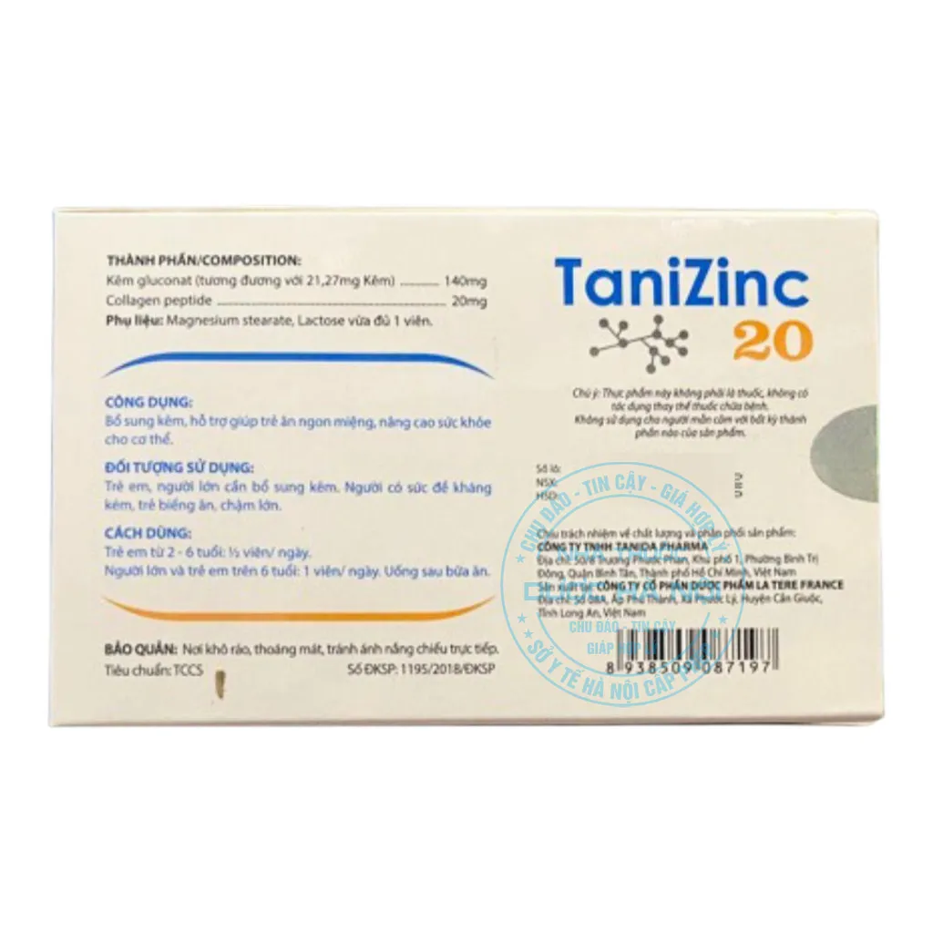 Viên uống TaniZinc 20