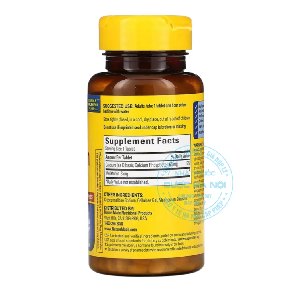 Viên uống Melatonin 3mg Nature Made