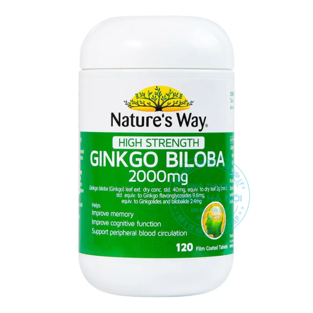 Viên uống Nature’s Way Ginkgo Biloba 2000mg