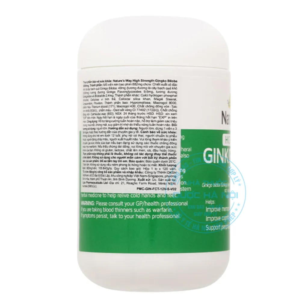 Viên uống Nature’s Way Ginkgo Biloba 2000mg