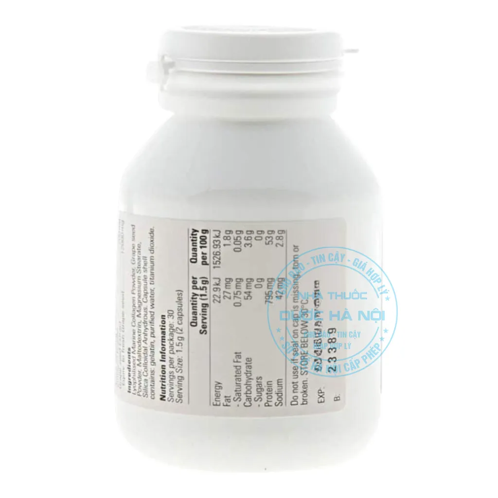Viên uống Bio Island Collagen + Grape Seed Extract