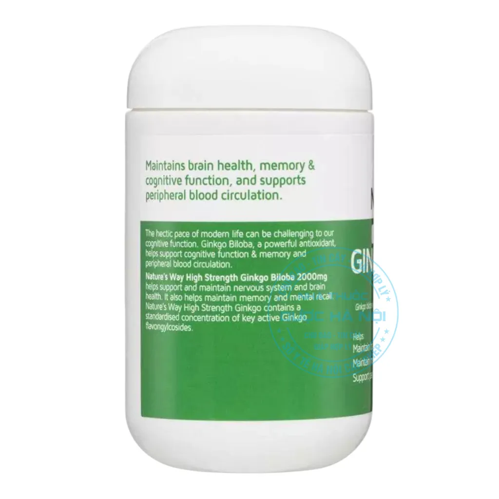 Viên uống Nature’s Way Ginkgo Biloba 2000mg