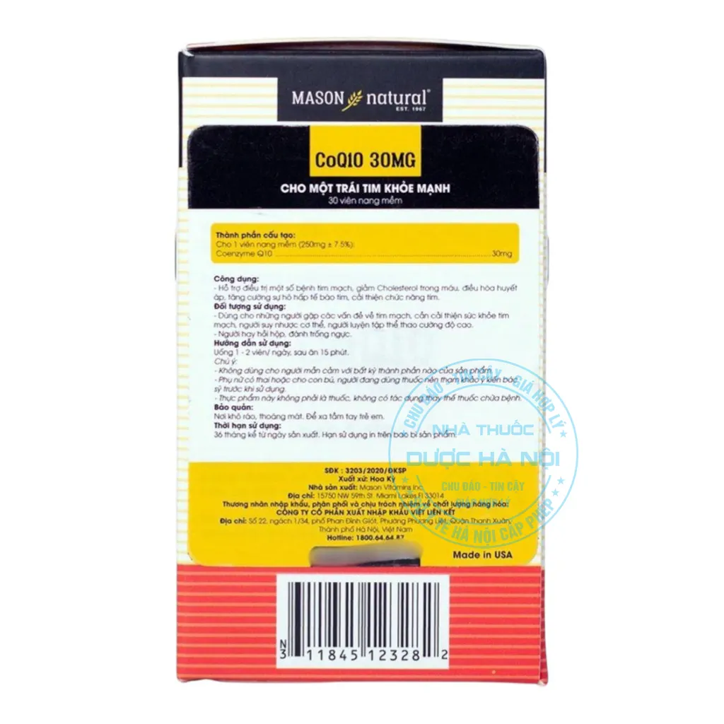 Viên uống Mason Natural CoQ10 30mg