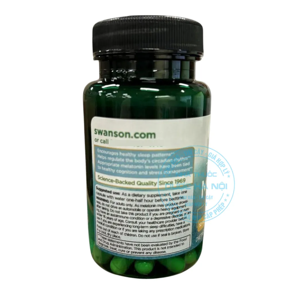 Viên uống Triple Strength Melatonin 10mg Swanson