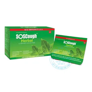 Viên ngậm SOSCough Herbal hỗ trợ giảm ho, làm dịu cổ họng và hỗ trợ hệ hô hấp khỏe mạnh