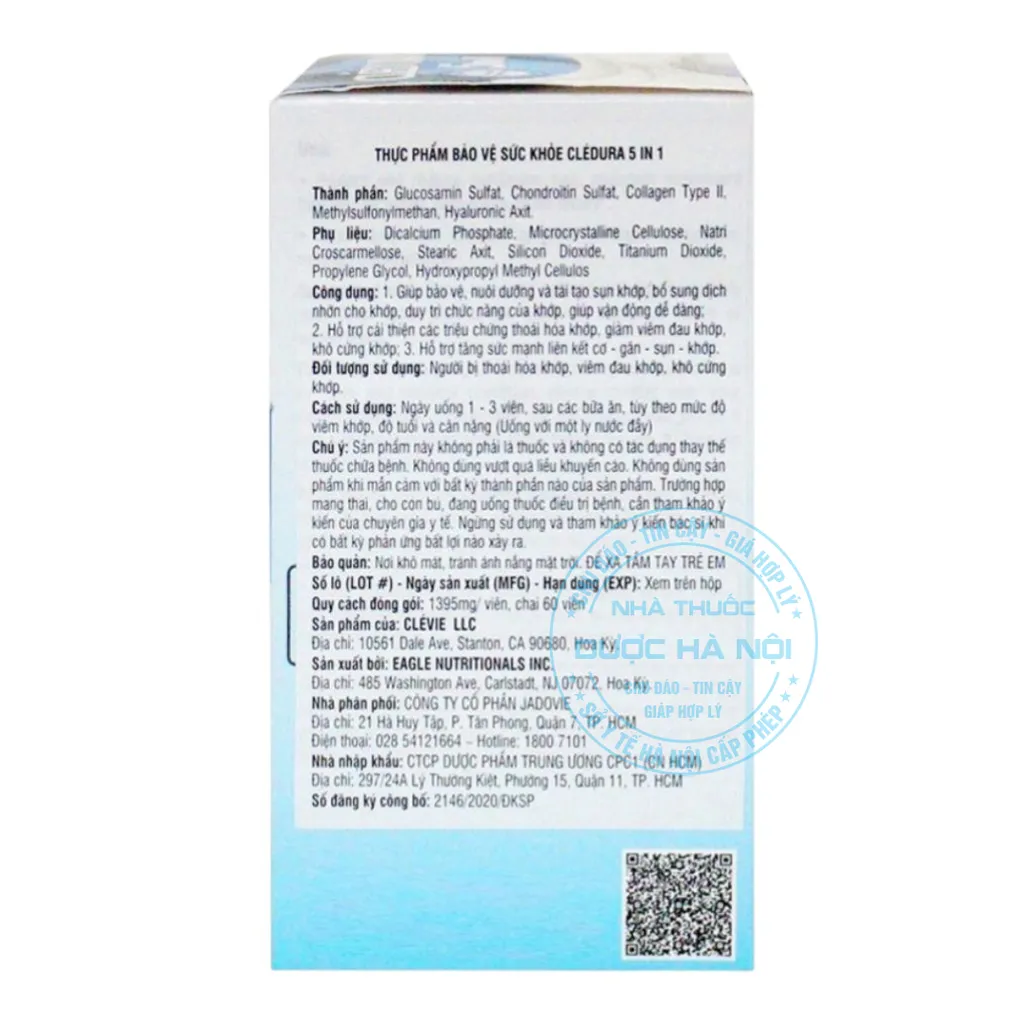 Viên uống Cledura 5 in 1 Clevie Health