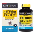 Viên uống Mason Natural Chewable Calcium 600Mg + D3