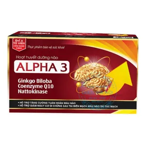 Viên uống Hoạt huyết dưỡng não Alpha 3 bảo vệ hệ thần kinh, giảm thiểu các rủi ro gây đột quỵ