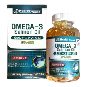 Viên uống Alaska Omega-3 Salmon Oil Health House hỗ trợ thị lực, tim mạch, phát triển trí tuệ