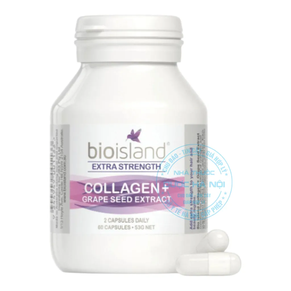 Viên uống Bio Island Collagen + Grape Seed Extract