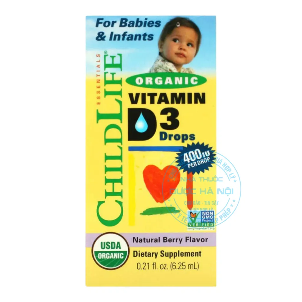 Siro uống ChildLife Organic Vitamin D3 Drops 10ml