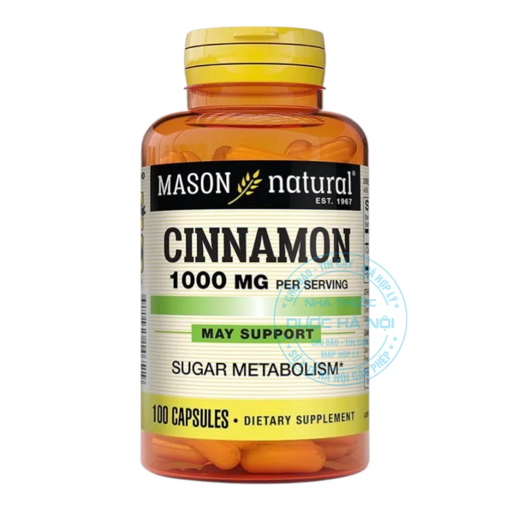 Viên uống Mason Natural Cinnamon 1000mg