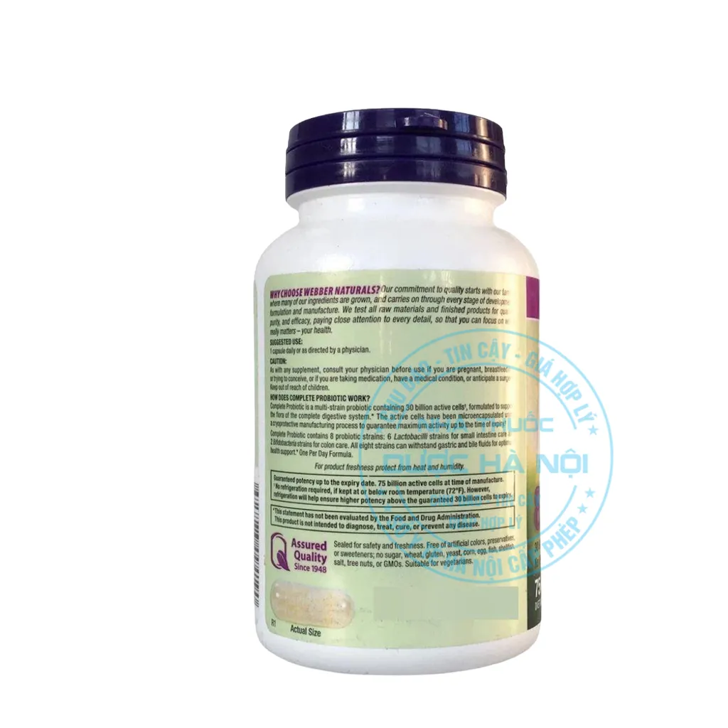 Viên uống Webber Naturals Complete Probiotic