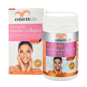 Viên uống Rebirth Life Platinum Marine Collagen bổ sung dinh dưỡng giúp da khỏe mạnh