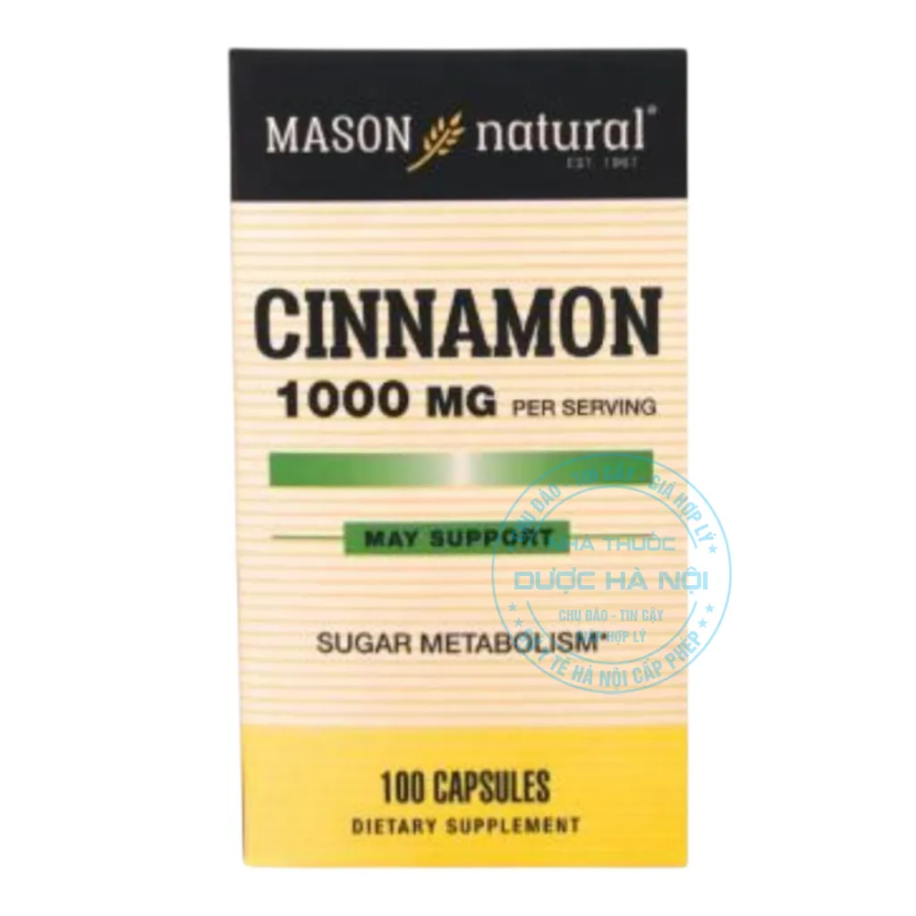 Viên uống Mason Natural Cinnamon 1000mg