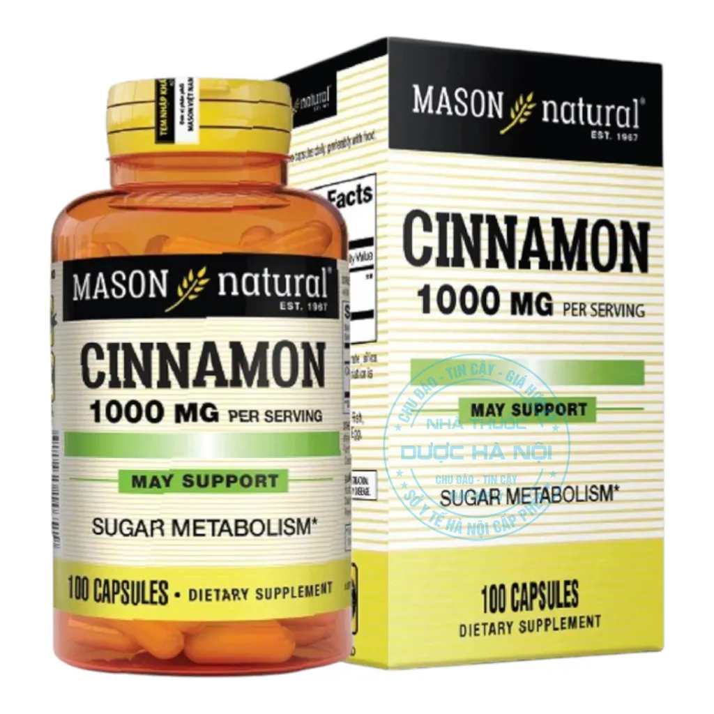Viên uống Mason Natural Cinnamon 1000mg